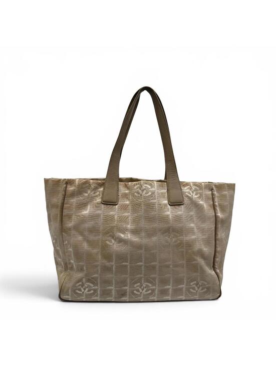 CHANEL Other - Chanel Beige New Travel Line Nylon Jacquard Tote